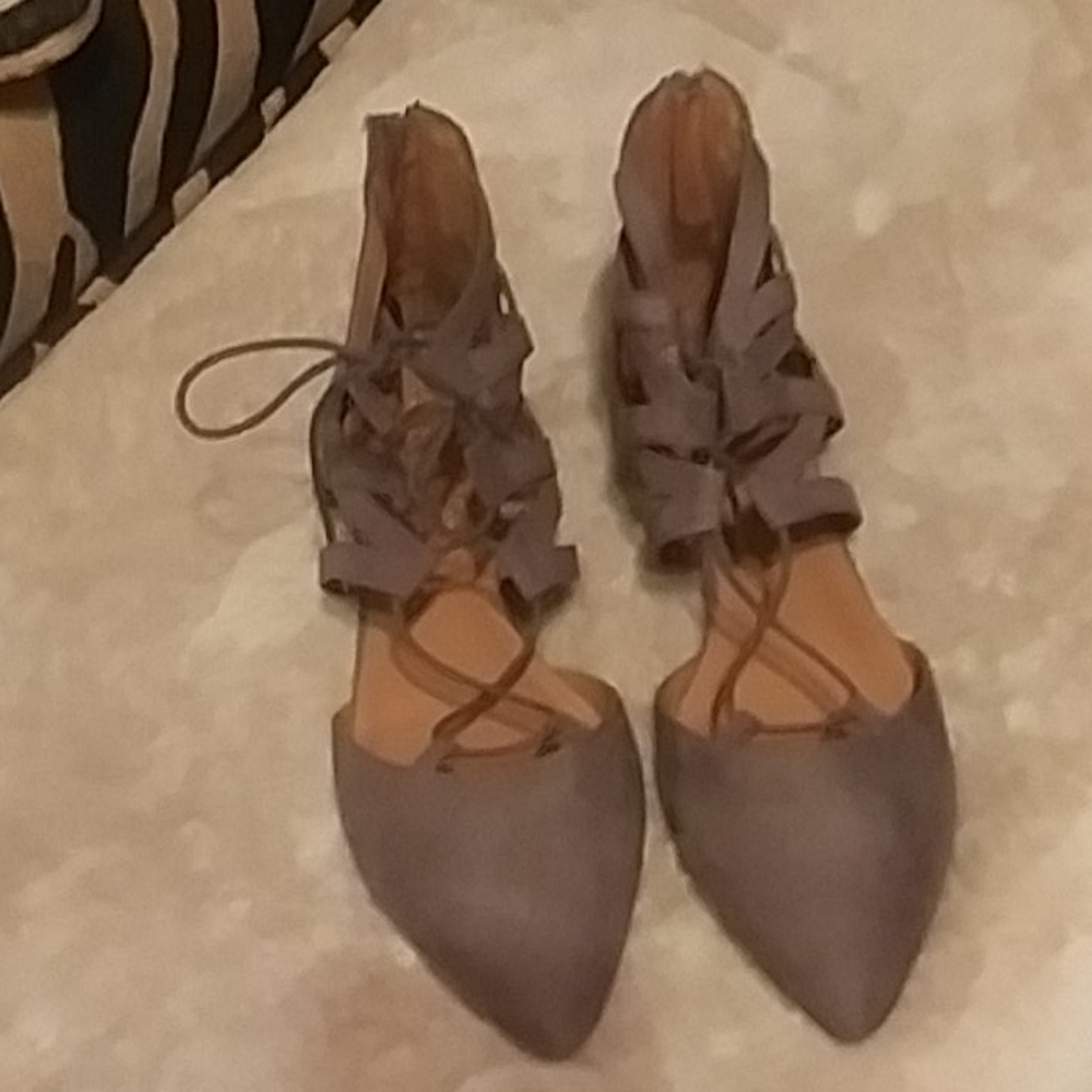 Lace up flats